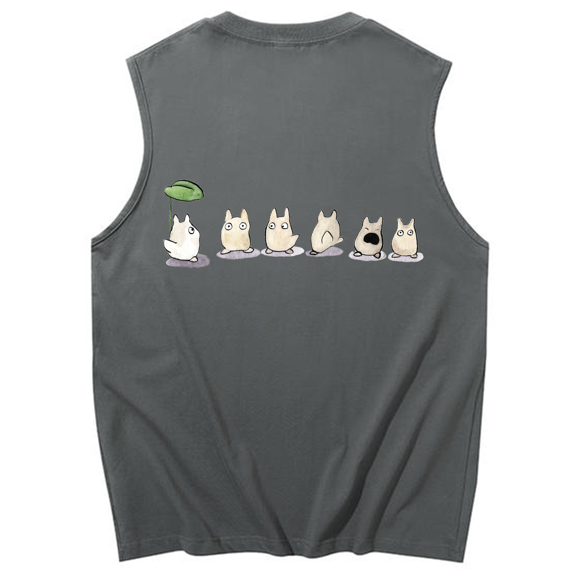 （画像用） となりのトトロ 草壁メイ 草壁サツキ My Neighbor Totoro Satsuki Kusakabe Mei Kusakabe コットン100％タンクトップ（背面プリント）